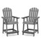 Hdpe Patio Chair With Armrest And Footrest For Indoor Outdoor